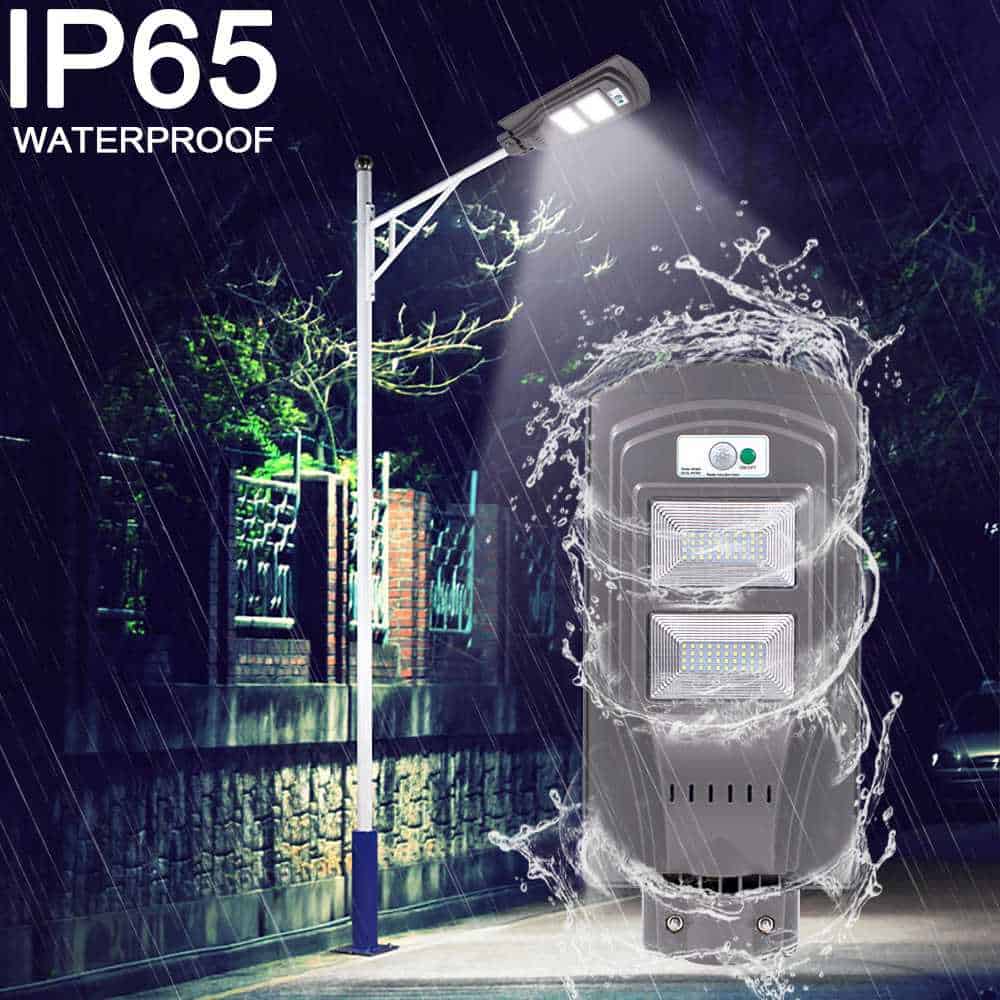 Candeeiro Solar Jardim Triplo Bloco Led Cinza 20/40/60 Watt - Image 8