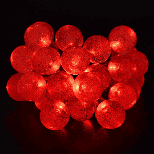 Guirlande Solaire Led Rouge 30 Boule À Bulle