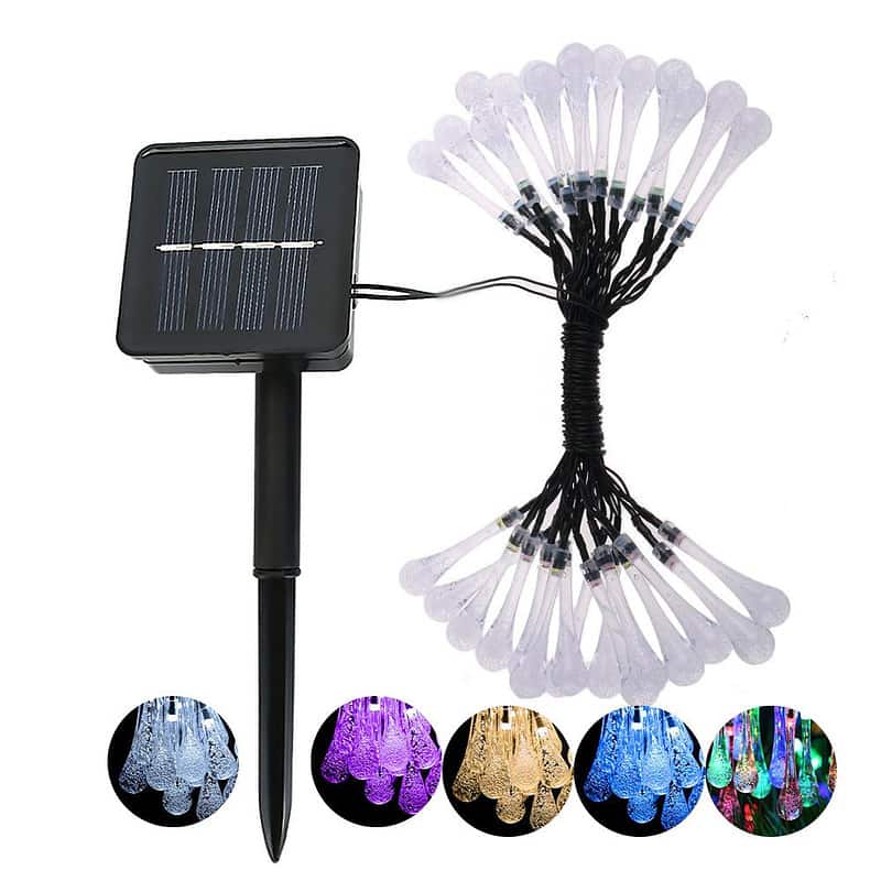 Guirlande Solaire Multicolore 20 Goute À Bulle – Image 4