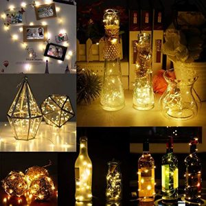 Guirlande Solaire Lumineuse Bouchon Led Pour Bouteille (Lot De 6)