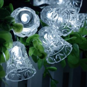 Guirlande Solaire 20 Cloche De Noel Blanche