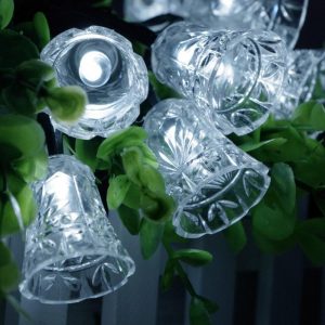 Guirlande Solaire 50 Cloche De Noel Blanche