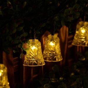 Guirlande Solaire 50 Cloche De Noel Jaune