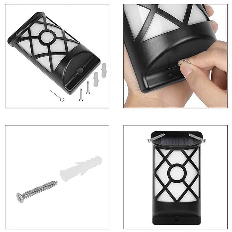Applique Murale Solaire Double Lampe Enflammé – Image 3
