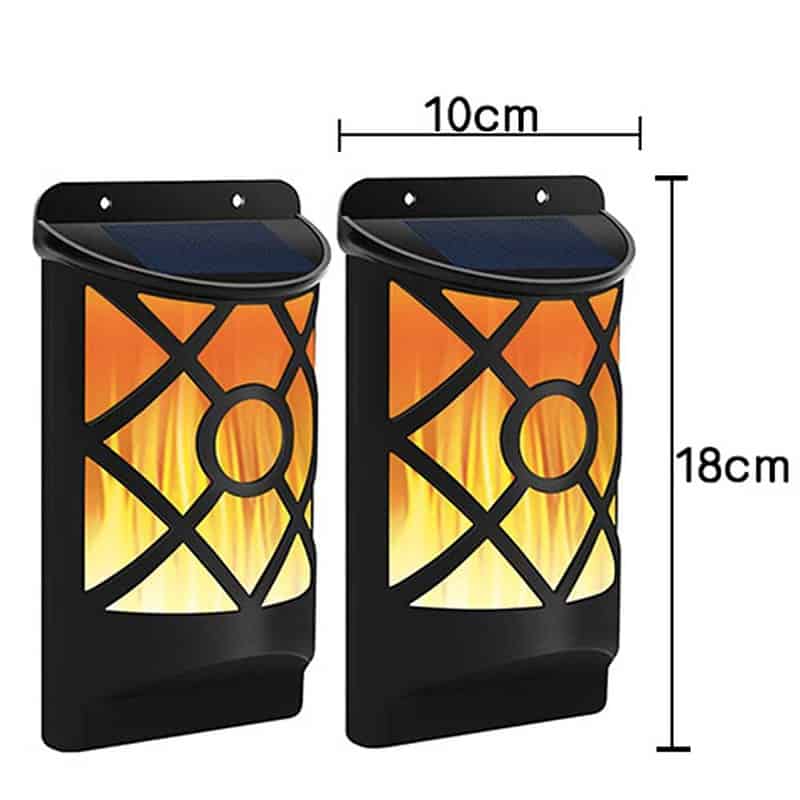 Applique Murale Solaire Double Lampe Enflammé – Image 4