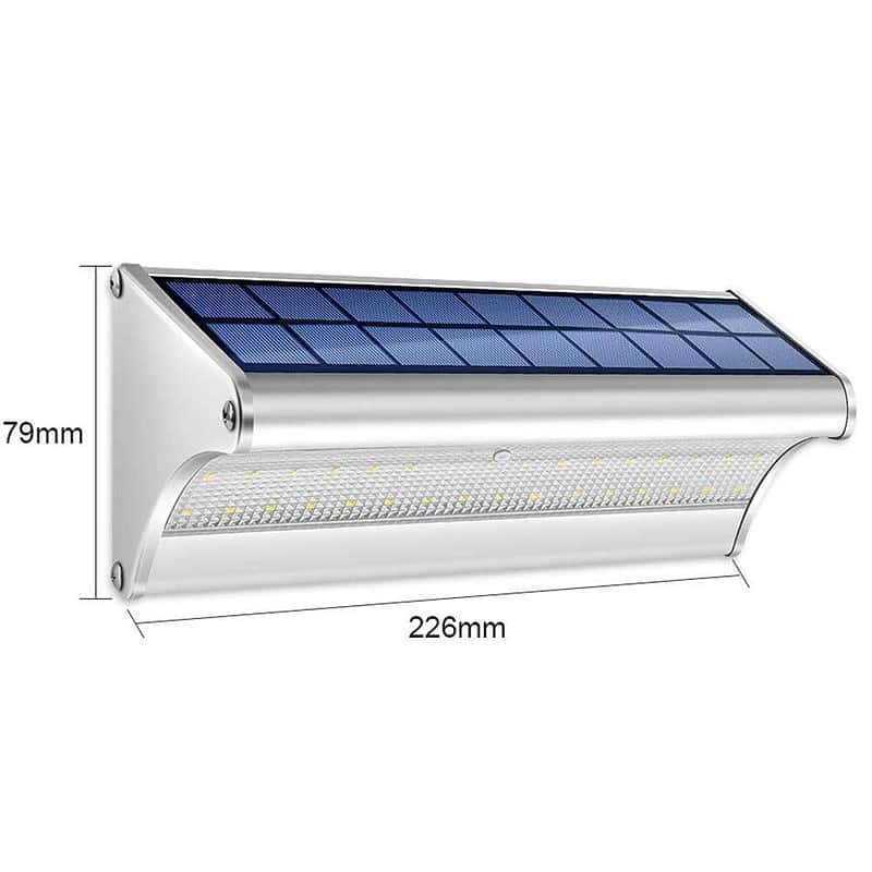 Applique Murale Solaire Lampe 48 Led En Aluminium – Image 3