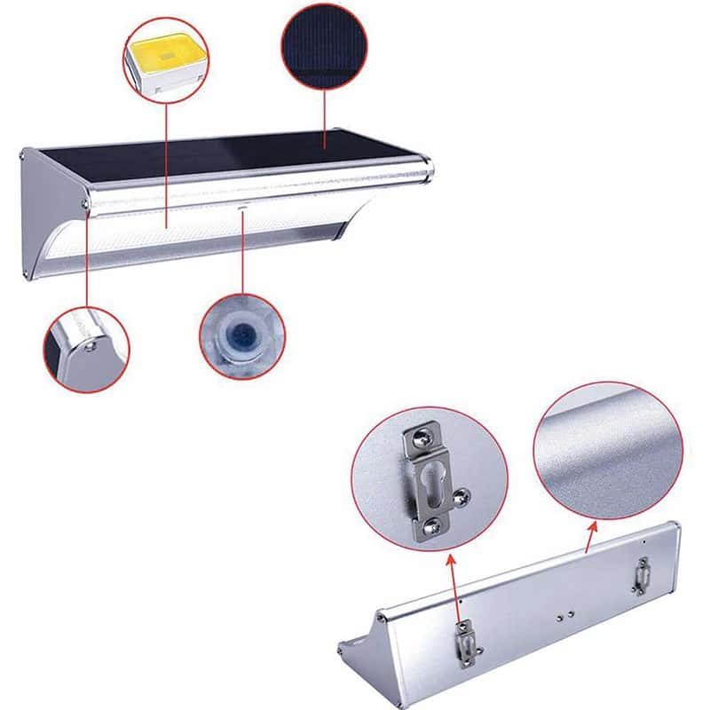 Applique Murale Solaire "Lampe 60 Led En Aluminium" – Image 6