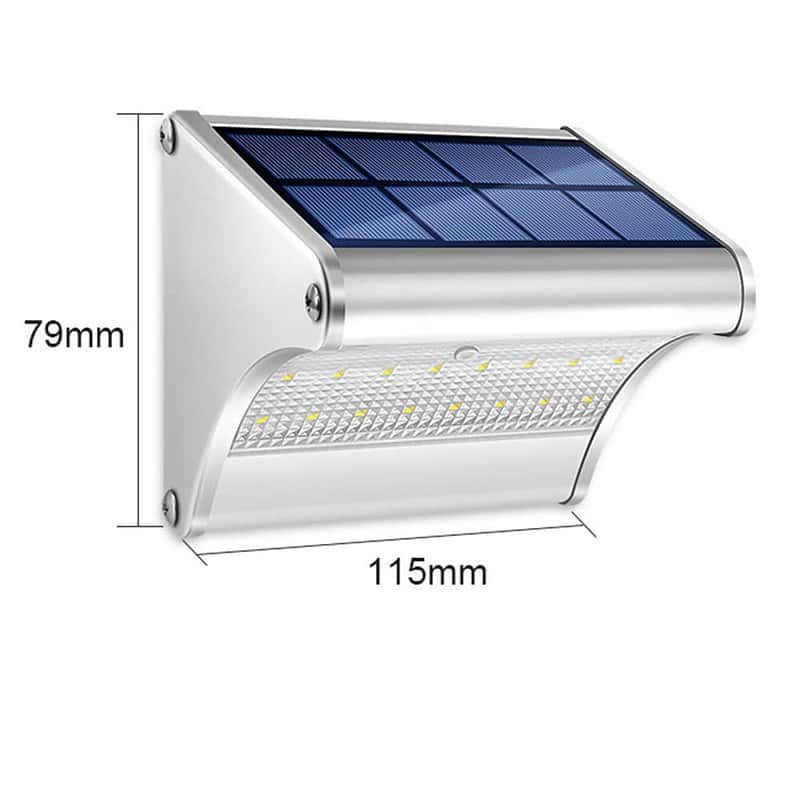 Applique Murale Solaire Lampe 24 Led En Aluminium – Image 4