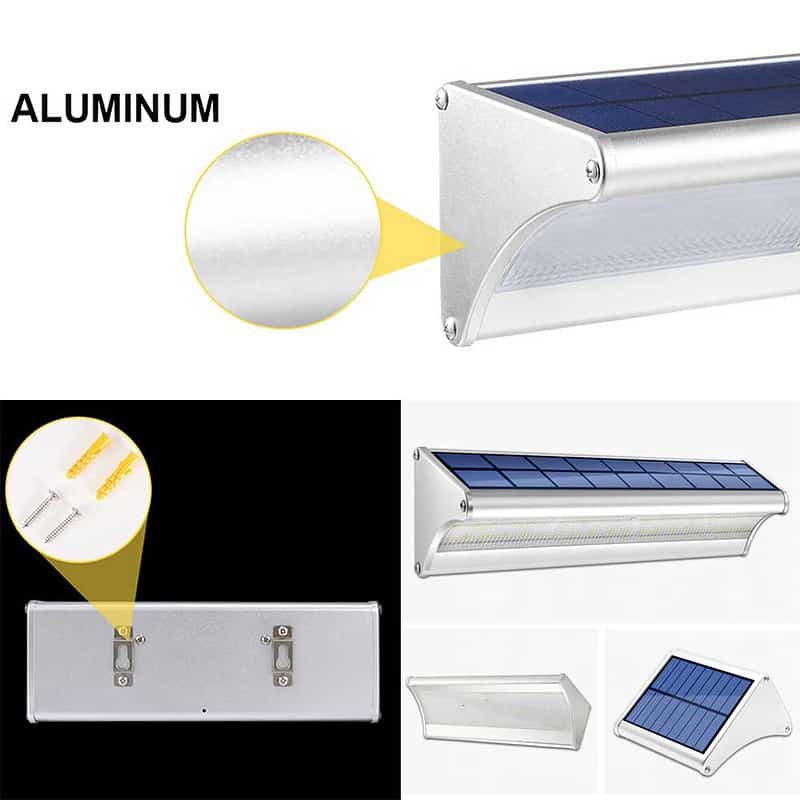 Applique Murale Solaire Lampe 24 Led En Aluminium – Image 6