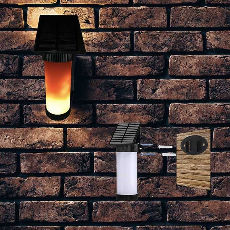Applique Murale Solaire Veilleuse En Flamme