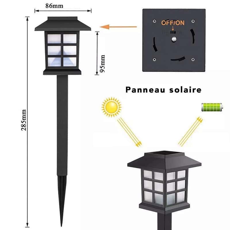 Balise Solaire Extérieure "Rétro Multicolore" – Image 8