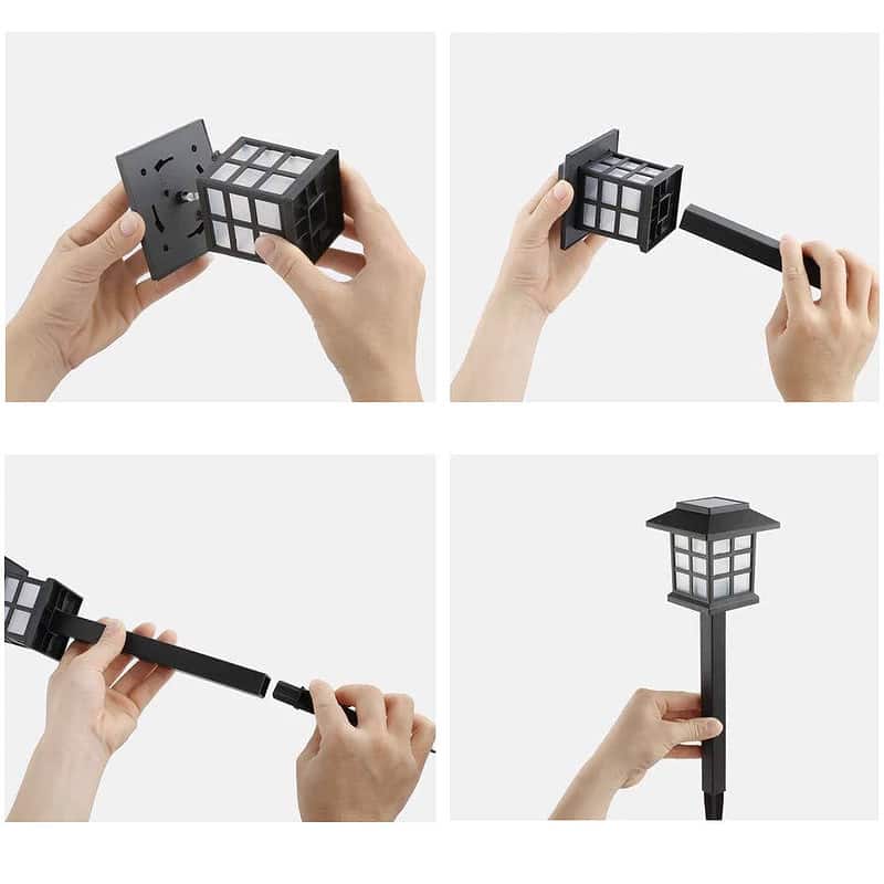 Balise Solaire Jardin Rétro Noire – Image 5