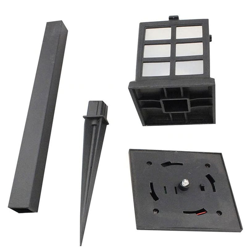 Balise Solaire Jardin Rétro Noire – Image 2
