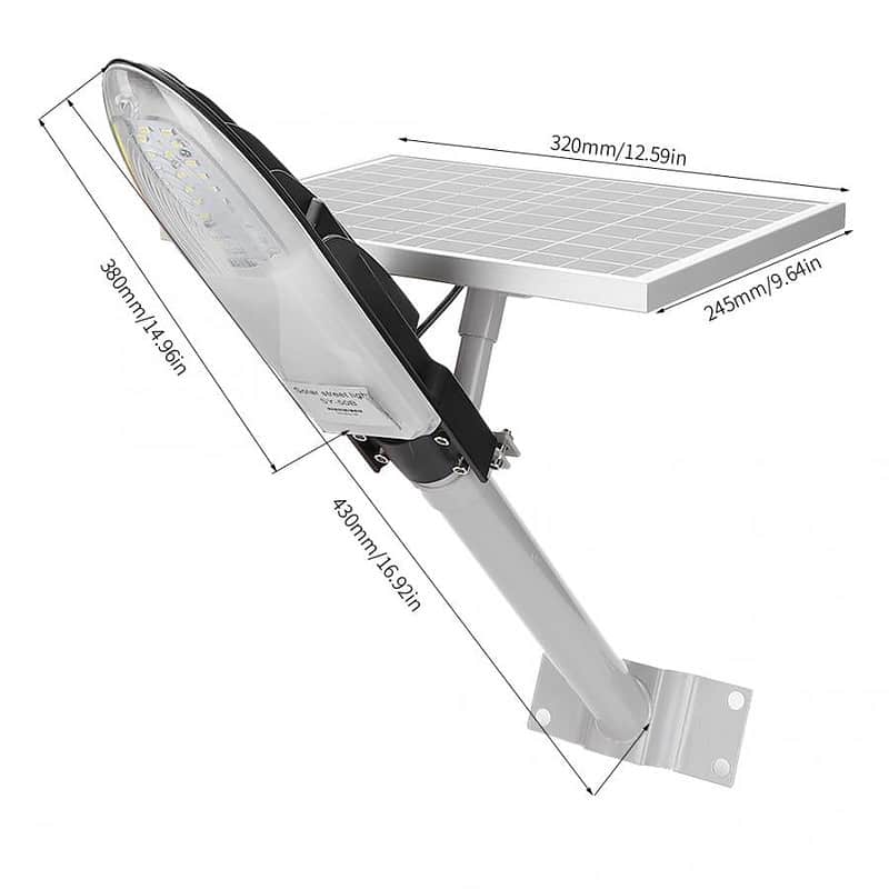 Lampadaire Solaire Avec Capteur Micro-Ondes 30 W