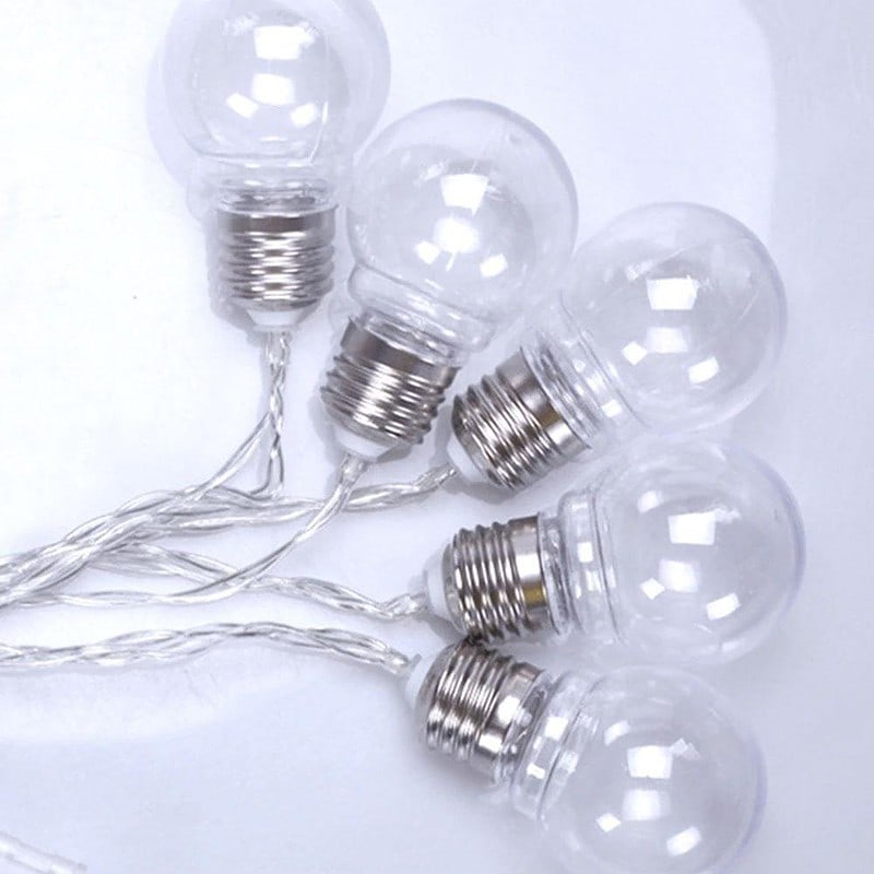 Guirlande Solaire 10 Ampoules Claire Led Blanche – Image 2