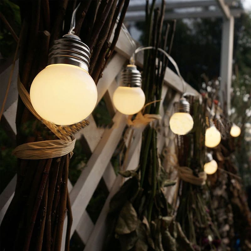 Guirlande Solaire Ampoule "20 Ampoules De Feston Blanche" – Image 4