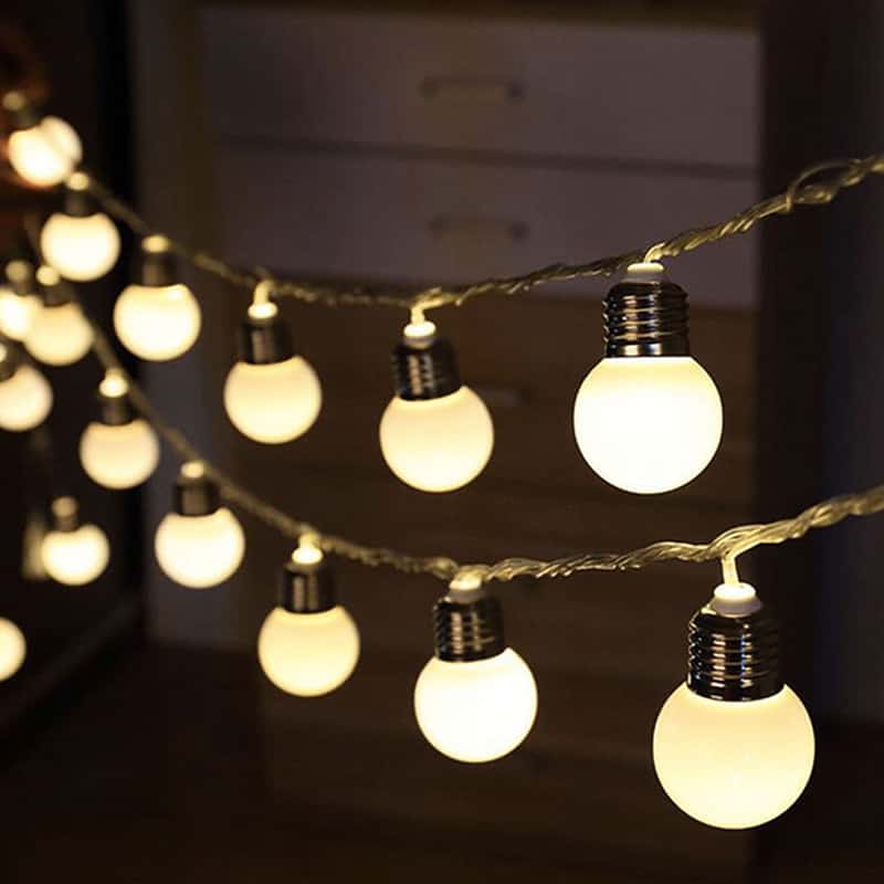 Guirlande Solaire Ampoule 30 Ampoules De Feston Blanche – Image 3