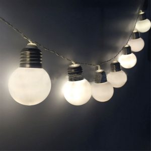 Guirlande Solaire Ampoule 30 Ampoules De Feston Blanche