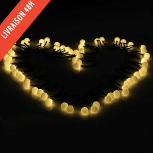 Guirlande Solaire 60 Mini Boule Jaune