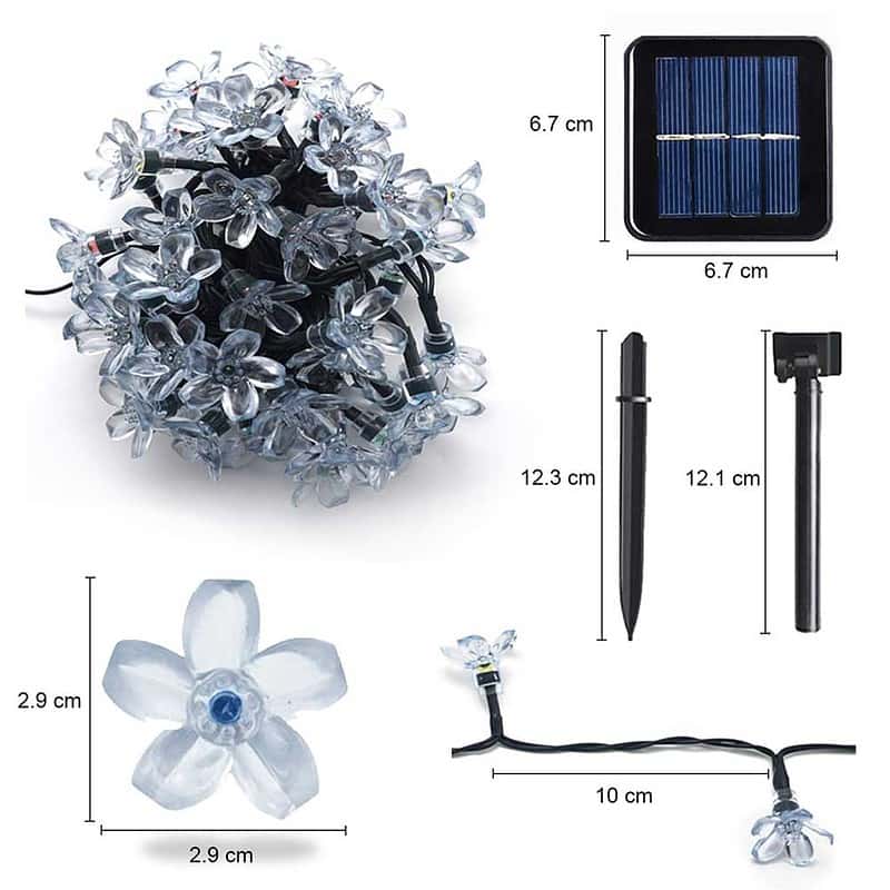 Guirlande Solaire 50 Fleur De Pêche Multicolore – Image 4