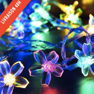 Guirlande Solaire 50 Fleur De Pêche Multicolore
