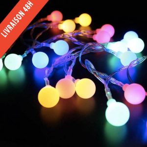 Guirlande Solaire 60 Mini Boule Multicolore