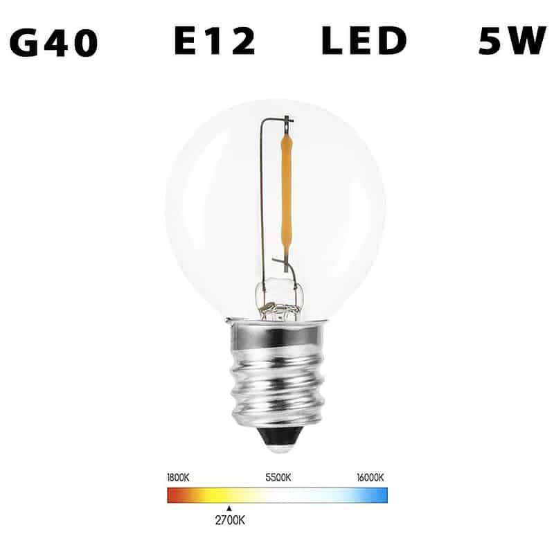 Guirlande Solaire "10 Ampoule Led G40" – Image 4