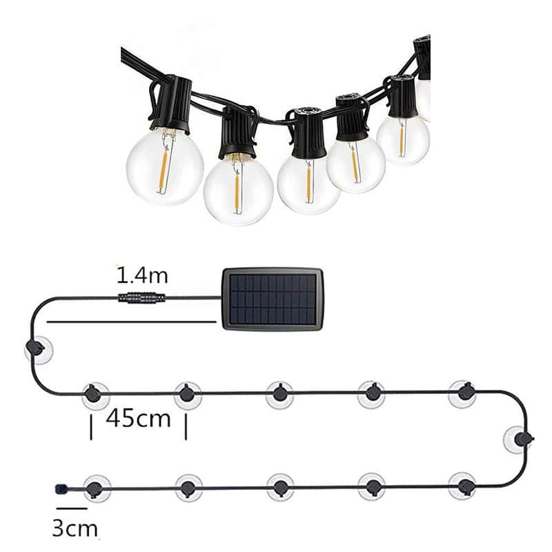 Guirlande Solaire "10 Ampoule Led G40" – Image 7