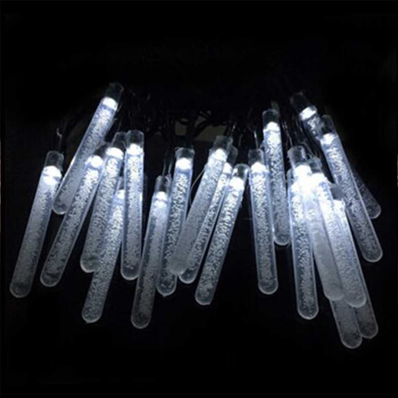 Guirlande Solaire Tube Led À Bulle Blanche – Image 3