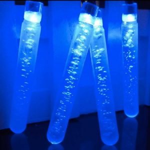 Guirlande Solaire "Tube Led À Bulle Bleu"