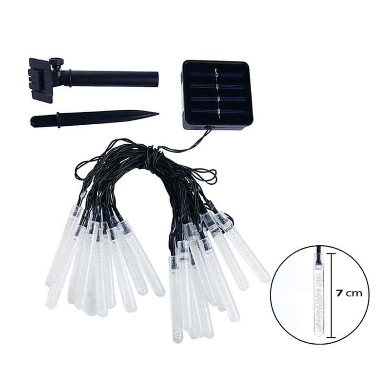 Guirlande Solaire "Tube Led À Bulle Bleu" – Image 3