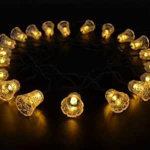 Guirlande Solaire 30 Cloche De Noel Jaune