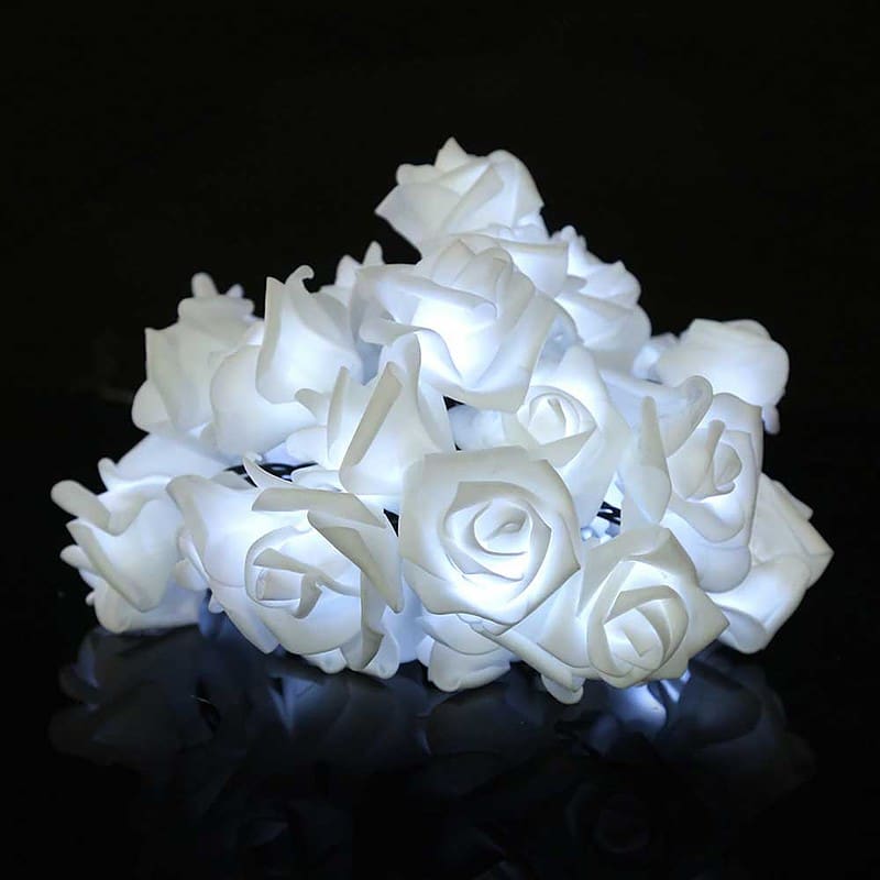 Guirlande Solaire Lumineuse 20 Rose Blanche – Image 3