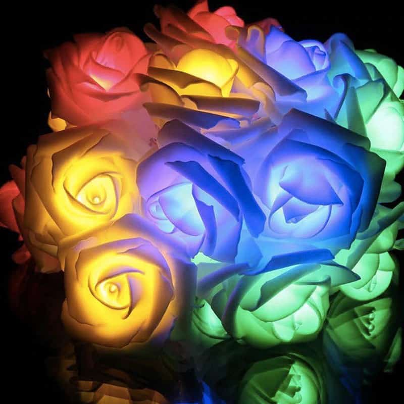 Guirlande Solaire Lumineuse 20 Rose Blanche – Image 2