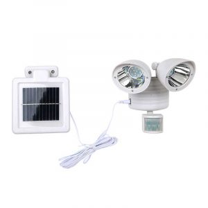 Lampe Solaire Jardin "Double Projecteur Blanc"