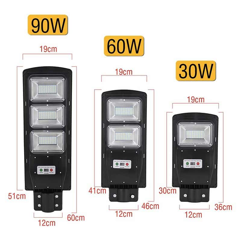 Lampadaire Solaire Triple Spot Led 30/60/90 Watt – Image 5