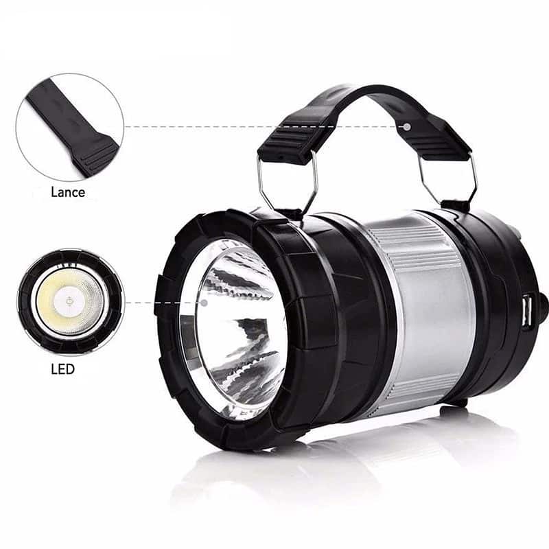 Lampe Solaire Camping Lanterne 2 En 1 Pliable – Image 6