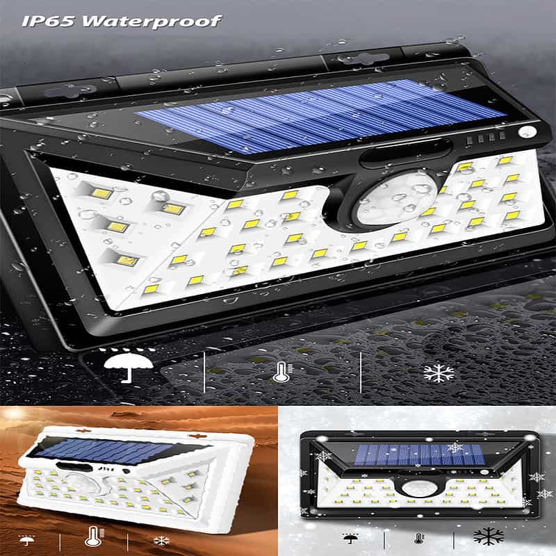 Applique Murale Solaire Noire Led Jaune – Image 6