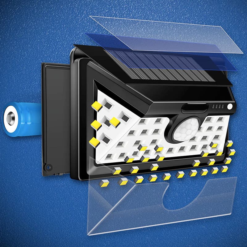 Applique Murale Solaire Noire Led Jaune – Image 8
