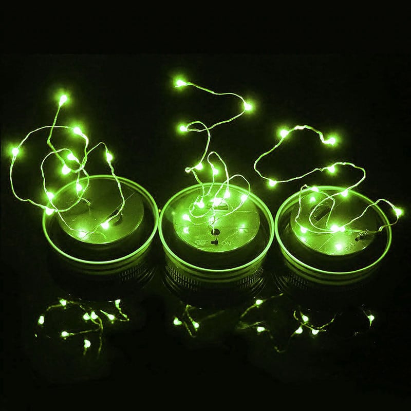 Bocal Lumineux Solaire 10 Led Rose, Vert, Rouge – Image 2
