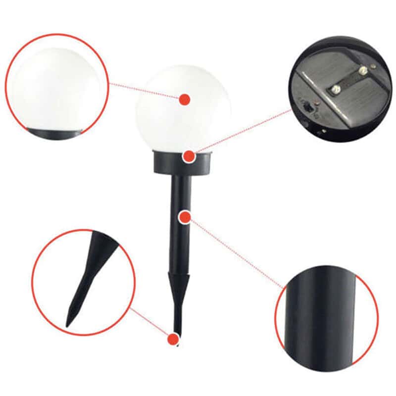 Boule Lumineuse Solaire Jardin Led Blanche – Image 8
