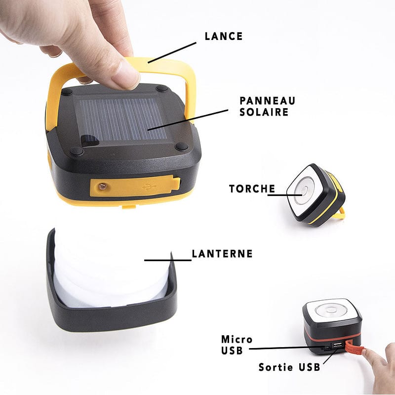 Lampe Solaire Camping Mini Compact Pliable – Image 5