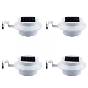 Lampe Solaire Jardin Ronde Blanc (4Pcs)