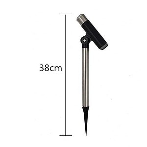 Lampe Solaire Jardin "Projecteur Réglable Led" (2 Pcs Avec Piquet)