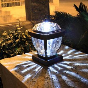 Piquet Solaire Jardin "Chapeau Pour Pilier" Noire