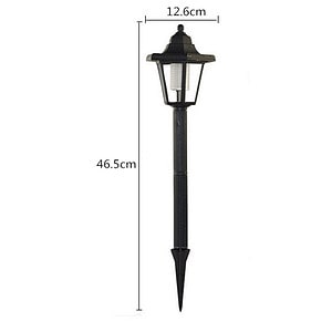 Piquet Solaire Jardin "Balise Chapeau Pointu" Noire (2Pcs)