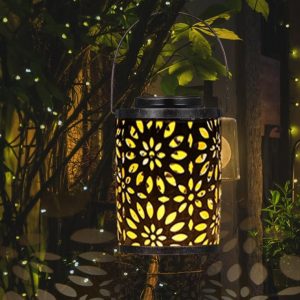 Lanterne Solaire "Design Évidé Fleurie"