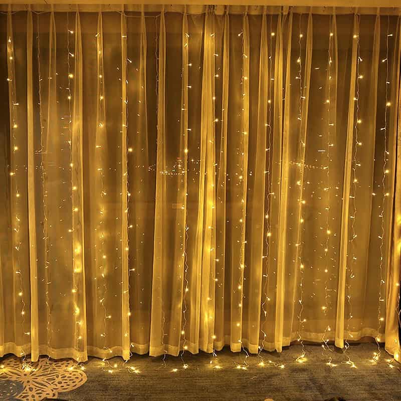 Guirlande Solaire Rideau Lumineux 300 Led Blanche – Image 3