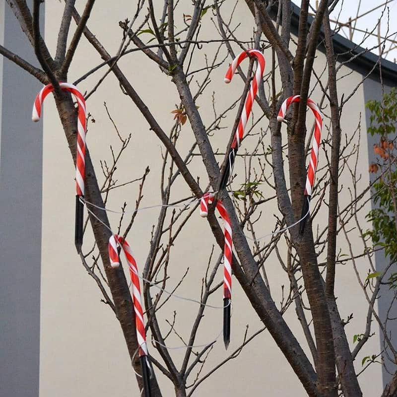 Guirlande Solaire "Sucre D'Orge Lumineux Rouge/Blanc" – Image 7
