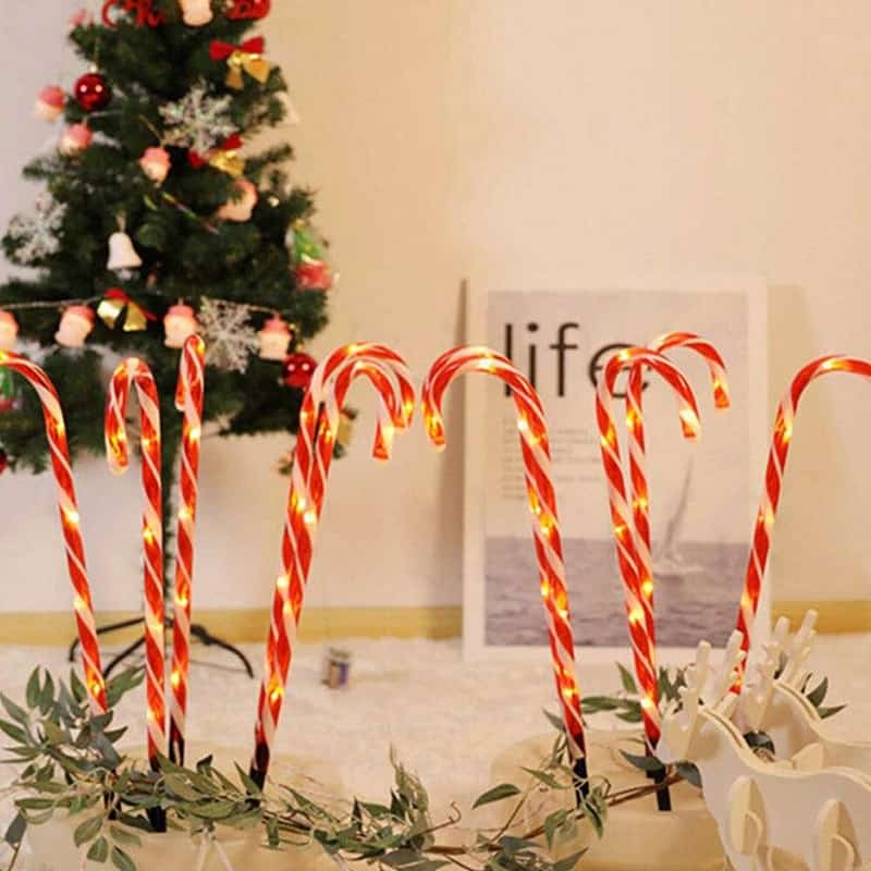 Guirlande Solaire "Sucre D'Orge Lumineux Rouge/Blanc" – Image 8